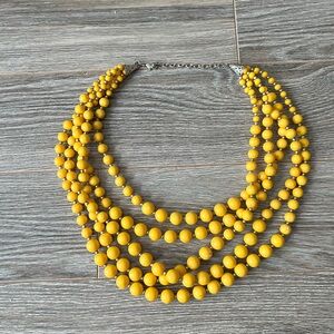 Modcloth Vibrant Yellow Multi-Strand Necklace